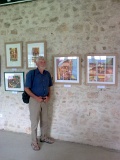 Cedric in St Catherine  Exhibion with Label Estampe 2014  in Châteaux St Catherine, Charente.